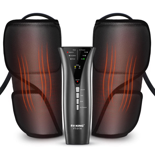 FIT KING Leg Massager for Circulation Calf Massager with Heat 3 Modes 3 Intensities Helpful for Pain Relief RLS Edema and Muscles Relaxation - Great Gift for Wife Parents Friends - FSA HSA Eligible