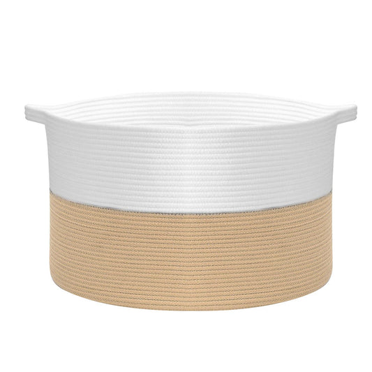 LAUNDRY BASKET WHITE & COFFEE 1010289
