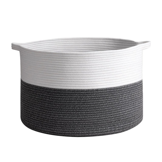 LAUNDRY BASKET WHITE & D GREY 1010286