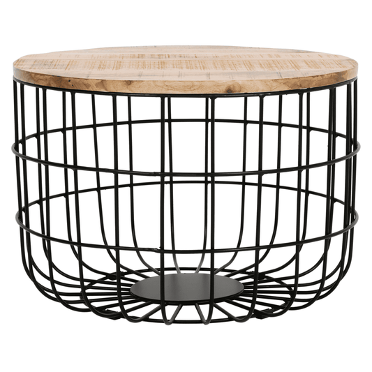 Surrey Solid Wood & Metal Wire Coffee Table