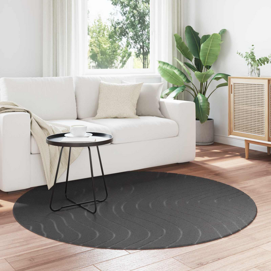 Area Rugs Round Anthracite Ø 160 CM