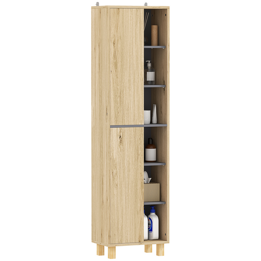 Bathroom Storage Unit with 6 Open Compartments and 6 Shelves