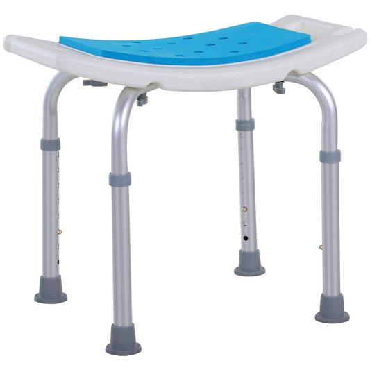 Bath Stool, Adjustig Aluminum,Used for Spa, Shower - Non-Slip with Shower Hole