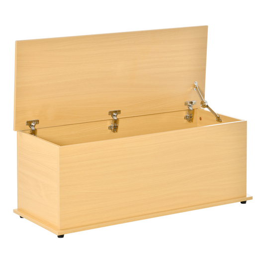 Storage Box Chest Lid Spacious Collect Cabinet Chipboard -Burlywood