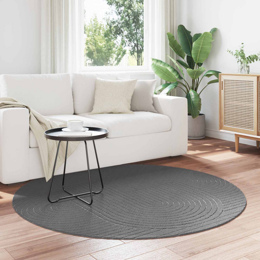 Area Rugs Round Anthracite Ø 160 CM