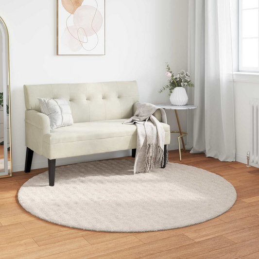 Area Rugs Round Beige Ø 160 CM