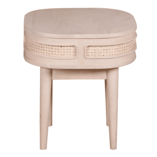Valencia Cane & Mango Wood Bedside Table