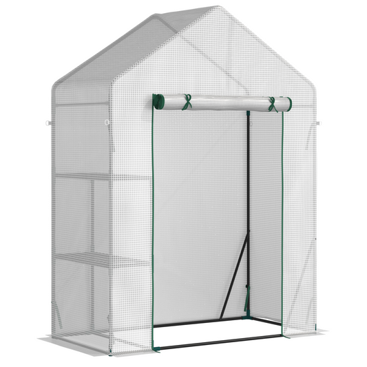 Greenhouse for Outdoor, Portable Gardening Plant Grow House w/ Shelf Outsunny