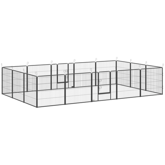 16 Panels Heavy Duty Puppy Play Pen for Small, Medium Dogs 80Hcm