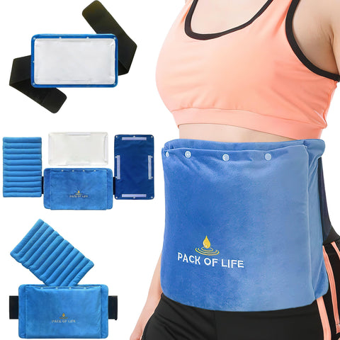 Organic Castor Oil Pack Wrap with Removable Organic Cotton Pads and Full-Size Heating Pad for Liver Detox Reusable Castor Oil Pack Wraps Kit Stomach Wrap Castor Oil Compress by PACK OF LIFE