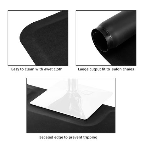 3′x 4′x1/2" Beauty Salon Square Anti-fatigue Salon Mat (Foreign Party Internal Party) Black