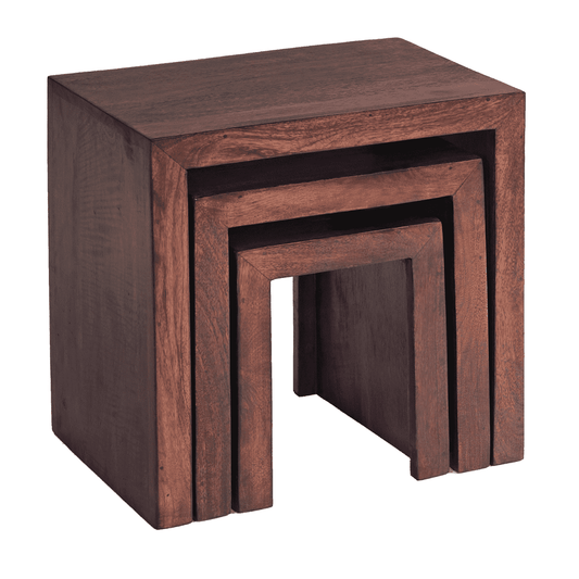 Toko Dark Mango Nest Of 3 Tables