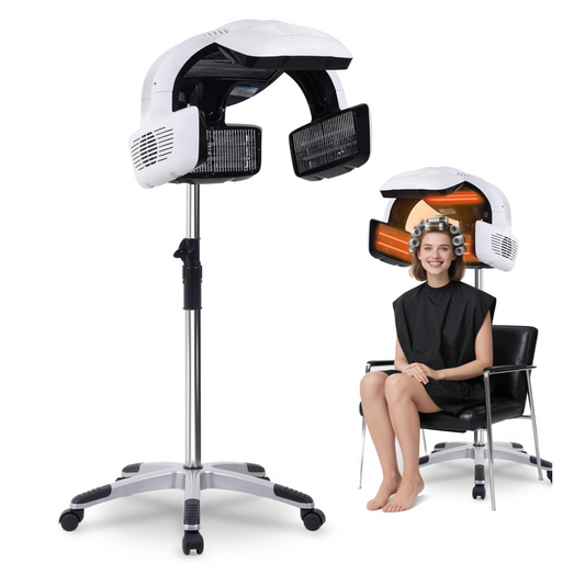 Professional Hair Color Processor – Standing 5-Zone Hair Dryer with Adjustable Temperature & Timer, Speeds Up Dyeing, Perms & Oil Treatments – Salon Treatments Machine