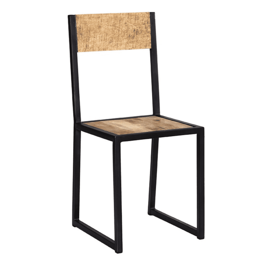 Cosmo Industrial Metal & Wood Dining Chair (Set of 2)