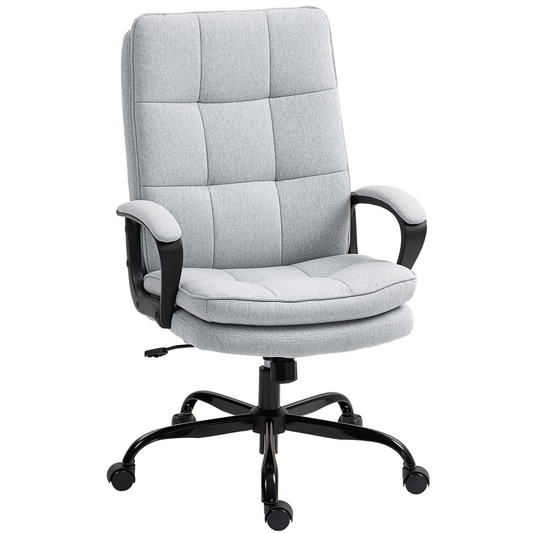Fabric Office Chair, Computer Desk Chair for Home, Light Grey