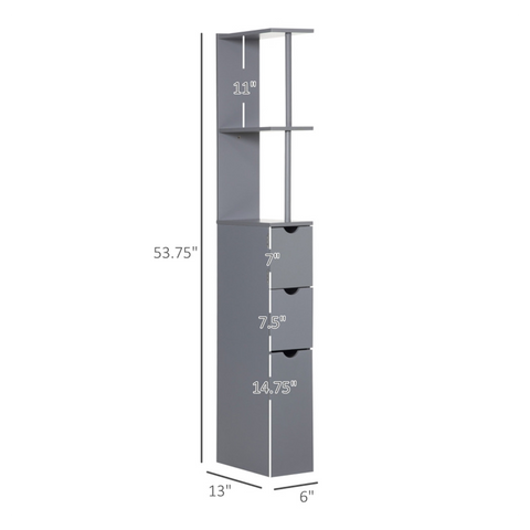 Bathroom Storage Cabinet-Grey