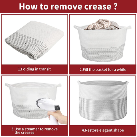 LAUNDRY BASKET WHITE & L GREY 1010285
