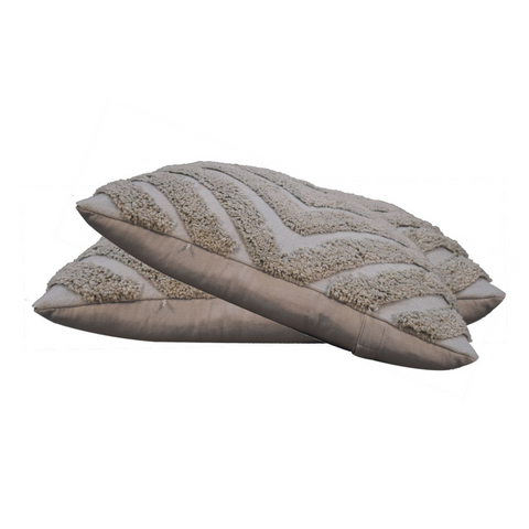 Artisan Furniture Grey Diamond Cushion Set of 2, Grey Color