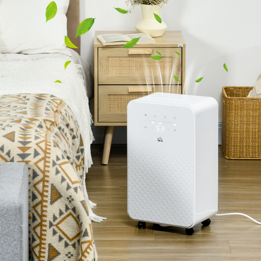 10L/Day Protable Quiet Air Dehumidifier with Purifier, Timer, 5 Modes