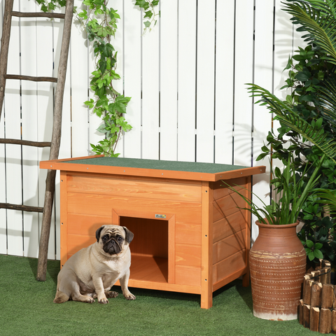 82cm Wooden Dog Kennel House Garden Shelter Backyard Waterproof Pet Supplies