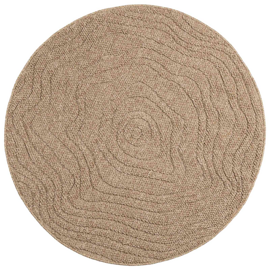 Area Rugs Round Moire Natural Ø 160 CM
