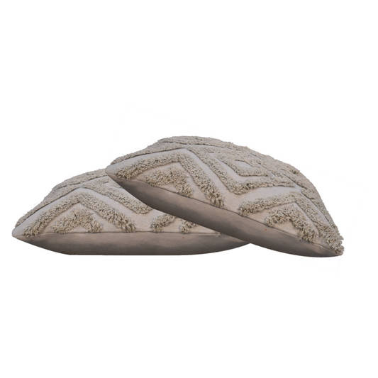 Artisan Furniture 2 Grey Mini Diamond Tassle Cushions