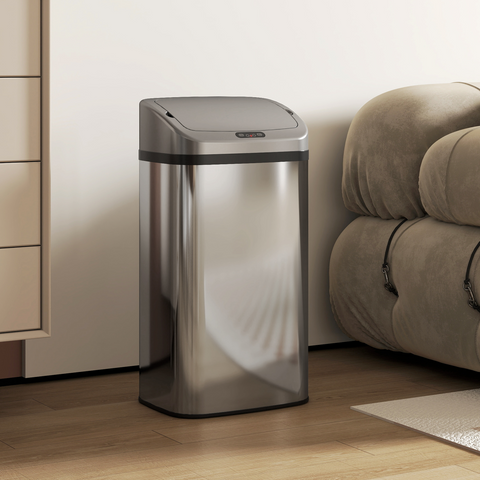 48L Sensor Bin, Stainless Steel Kitchen Bin with Automatic Close
