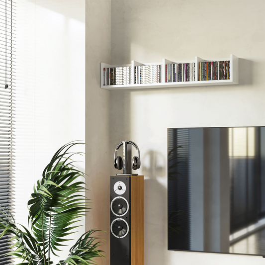 Multi-Media Wooden Shelf-White Home