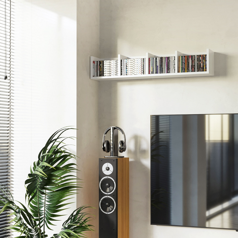 Multi-Media Wooden Shelf-White Home