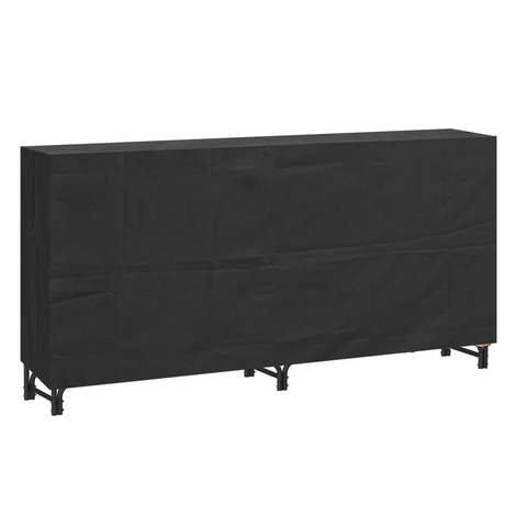 Neo 240cm Outdoor Metal Log Holder Storage Rack with Cover