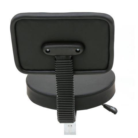 Round Shape Adjustable Salon Stool with Back Black