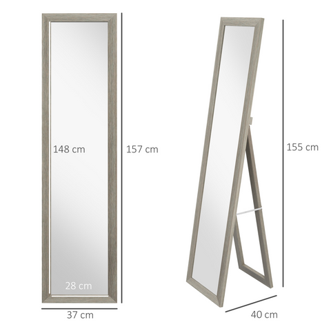Full Length Mirror, Farmhouse Wall Mirror, Hanging & Freestanding