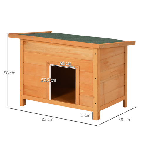 82cm Wooden Dog Kennel House Garden Shelter Backyard Waterproof Pet Supplies
