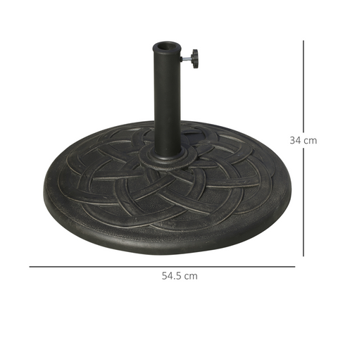 Umbrella Base for ?38mm and ?48mm Poles, Resin-Bronze