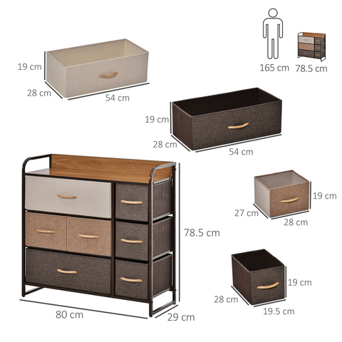 7-Drawer Dresser, Fabric Chest of Drawers, Storage Organizer