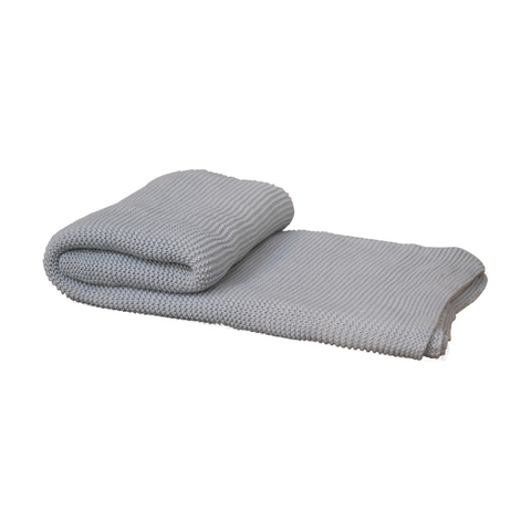 Artisan Furniture Double Blue Knit Throw, Light Blue