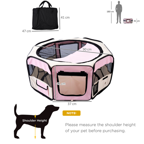 Fabric Pet Puppy Dog Cat Rabbit Pig Guinea Playpen Play Pen Run S M L 3 Colour