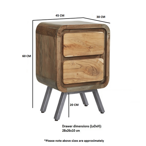 Aspen 2 Drawer Lamp Table