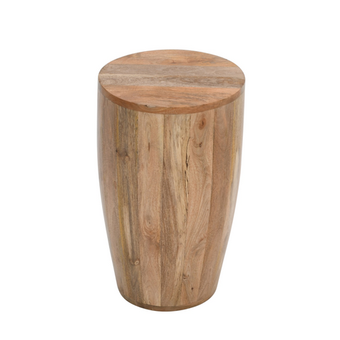 Surrey Solid Wood Drum Side Table