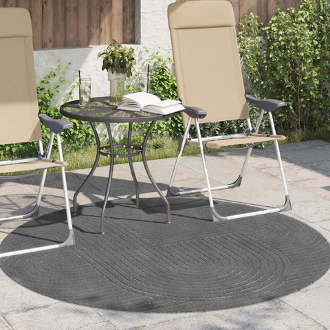 Area Rugs Round Anthracite Ø 160 CM