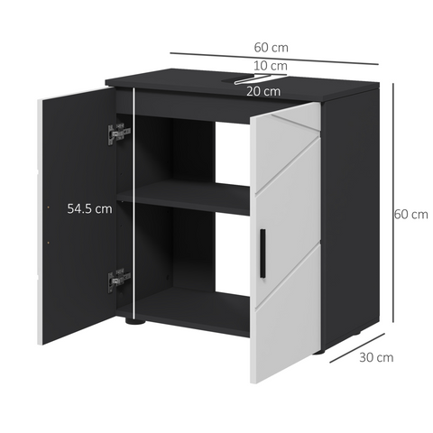 kleankin Bathroom Vanity Unit, Under Sink Cabinet with Shelf, Light Grey