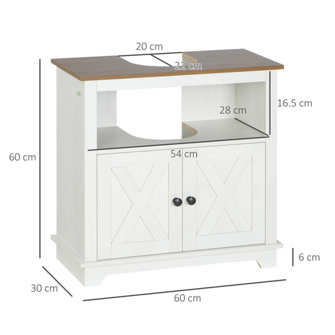 Bathroom Sink Cabinet, Freestanding Under Sink Cabinet, White