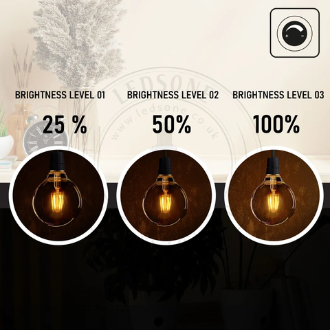 10 Pack E27 LED Edison Dimmable Vintage Amber Glass Warm white 2700K Light Bulbs