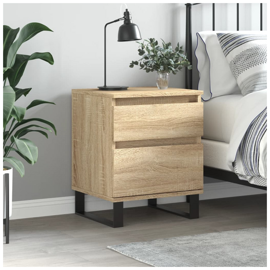 Bedside Cabinet Sonoma Oak 40x35x50 cm Engineered Wood