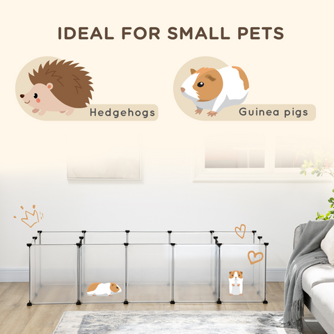 Pet Playpen, 18 Panels DIY Small Animal Cage for Guinea Pigs Hedgehogs