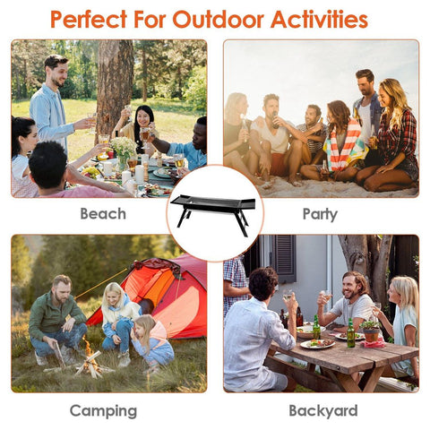 Portable BBQ Griddle, Foldable Kabob Barbecue  for Outdoor Hibachi BBQ Lamb Skewer Camping Barbecue Grill in Garden Backyard Party Picnic Travel（No shipments on weekends）