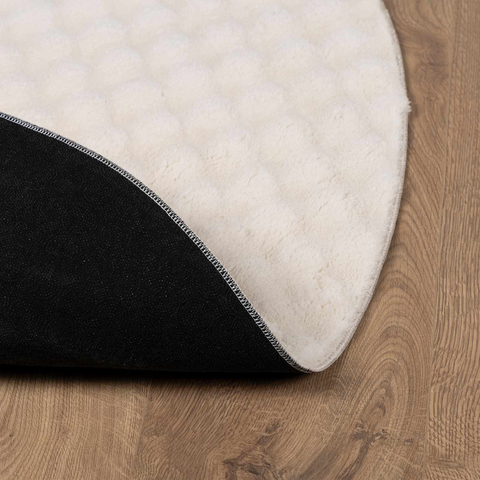 Area Rugs Round Beige Ø 160 CM