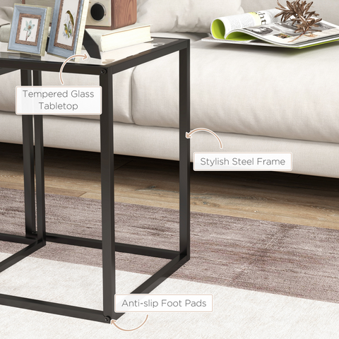 Tempered Glass Top, Black