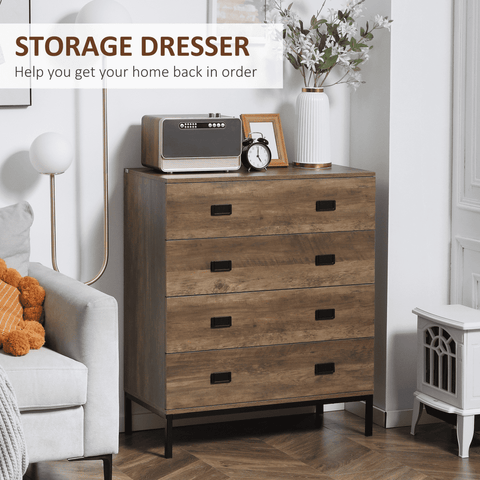 Chest of Drawers, 4 Drawer Unit Storage Chest Bedroom Living Room