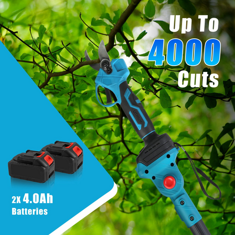 2-in-1 Electric Pruning Shear with Pole - 850W Brushless Motor, 200min Run Time, 4.5-6.3ft Extension for Perfect for Hedges, Trees, and Gardens